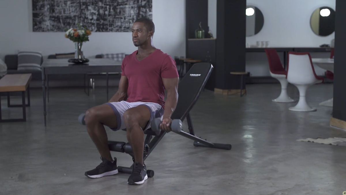 Trojan 4-in-1 bench product image - still frame as thumbnail for a product video presentation.